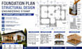 foundation plan structural design engineering stamp blueprint layout plan adu