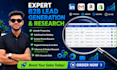 do b2b lead generation, linkedin research and email list building