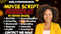write movie script screenplay screenwriting feature film, horror script TV pilot