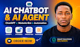 build ai chatbot, ai agent, chatgpt chatbot, website chatbot and automation