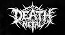 design death metal logo with texture and chrome effect
