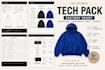 create a professional hoodie and sweatshirt tech pack for clothing brands