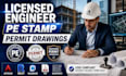 licensed engineer permit drawing structural engineer pe stamp florida california