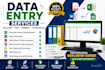 do professional data entry, CRM data entry and virtual assistant tasks