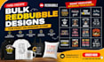create bulk redbubble designs for print on demand store growth