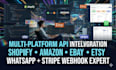 do shopify api, ebay api, amazon api, etsy api, whatsapp api, stripe webhook php