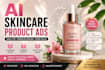 create luxury skincare ad design using ai