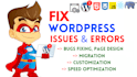 fix wordpress issues, errors and bugs, woocommerce fix, fix wordpress website
