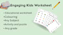 design engaging educational kids worksheets