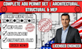 fully stamped adu permit plan,structural plan,hvac plan,plumbing plan,site plan