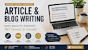 write articles and blog posts in english