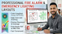 create a professional fire alarm layout plan and emergency lighting plan