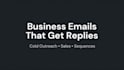 write professional cold emails and sales copy