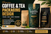 design premium coffee, tea pouch and packaging labels