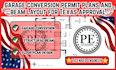 create garage conversion permit plans and beam layout for texas approval