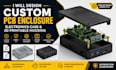 design a custom pcb enclosure, electronics case, 3d cad and 3d printable housing