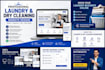 create a modern laundry and dry cleaning website design
