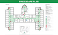 design fire emergency evacuation plan, fire escape plan, egress plan