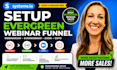 setup systeme io evergreen webinar website webinarjam everwebinar zoom goto
