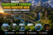 create minecraft terrain, worldpainter map, survival world and landscape