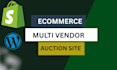 multivendor marketplace webshop auction site website with dokan or wcfm