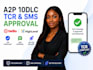 do a2p 10dlc registration website tcr compliant