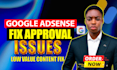 fix google adsense approval and low value content issues