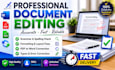 professionally edit, format, convert, and redesign your doc