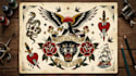 create old school or traditional tattoo design