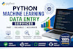 do python programming machine learning and data entry tasks