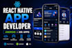 develop  react native mobile app for android and ios