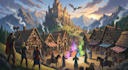 make illustration in fantasy and medieval style