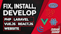 fix and develop PHP, laravel, vue js, react js website