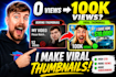 design high CTR viral youtube thumbnails in mrbeast style