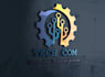 design technology, tech, software, cyber security logo