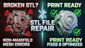 model, fix, modify, edit and optimize stl file repair for quality 3d printing