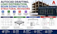 autocad drafting, load distribution, beam sizing details, structural revisions