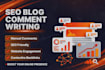 write manual SEO blog comments and website comments