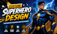 create custom character design comic character superhero anime oc and comic art