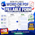 create your word or pdf document into fillable template