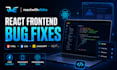 fix HTML CSS javascript and react frontend bugs