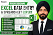 do excel data entry formulas and spreadsheet work