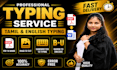 do tamil and english typing professionally