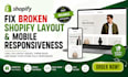 fix broken shopify layout and mobile responsiveness