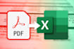 convert PDF to excel, PDF to word, or data entry
