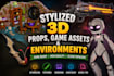 create stylized 3d props, game assets and environments