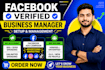 create fresh verified fb business manager and ads account