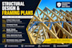 design structural plan, framing, roof truss, wall bracing retaining