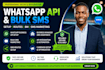 create whatsapp API, SMS gateway, routing, and marketing systems