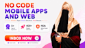 develop web app android mobile app using replit lovable bolt no code